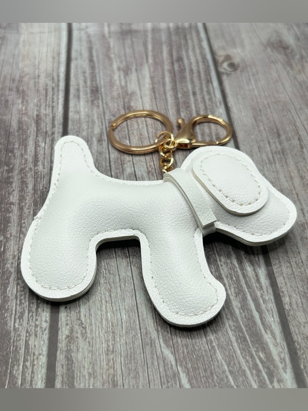 🐶NEW Dog Bag Charm/ Keychain Adorable Puppy Dog White - Picture 7 of 9